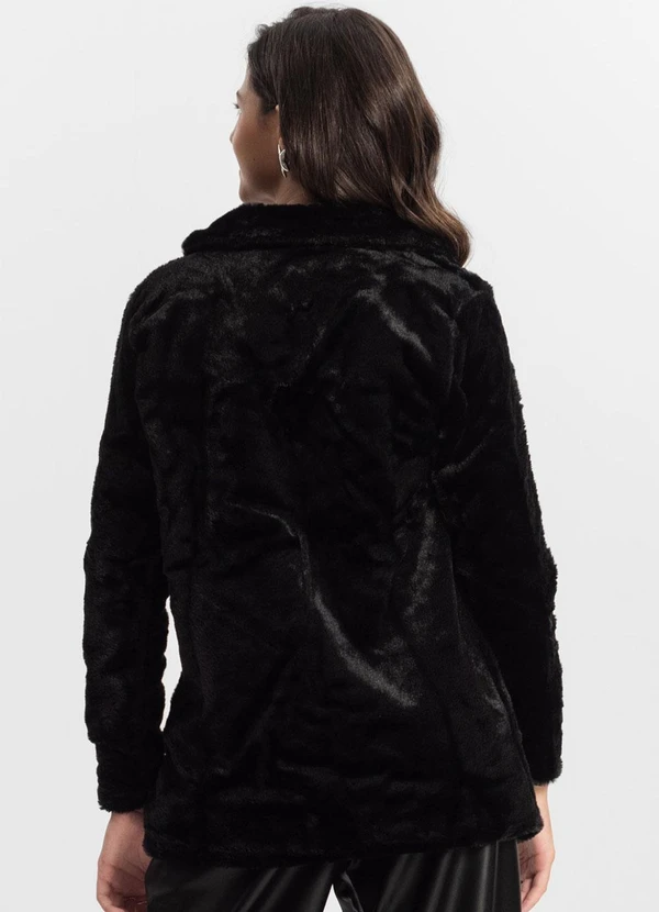 Minty - Casaco Juvenil Feminino Pelo Safira Preto 2