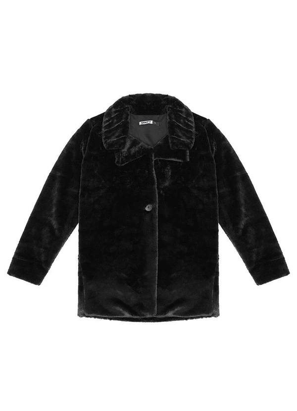 Minty - Casaco Juvenil Feminino Pelo Safira Preto 3