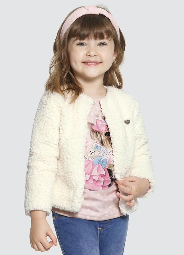 Alakazoo - Casaco Malha Pelo Branco