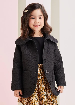 Momi - Casaco Matelassê Preto Preto - MOMI