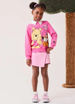 Bimbi - Casaco Menina de Moletom do Ursinho Pooh Rosa - BIMBI