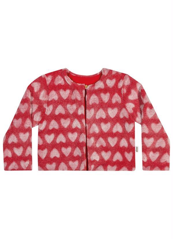 Elian - Casaco Menina em Pelo Coração Vermelho