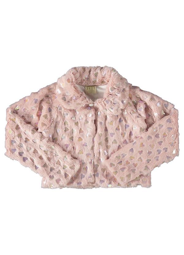 Milli e Nina - Casaco Menina Pelo Coração Rosa
