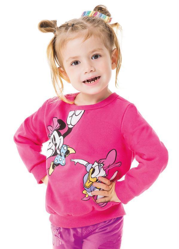 Disney - Casaco Minnie e Margarida Infantil Rosa