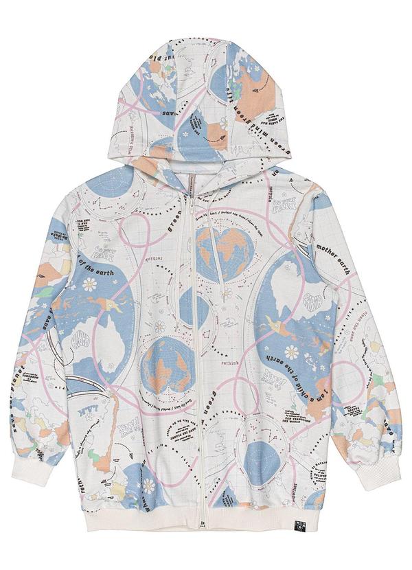 I Am - Casaco Moletom Mapa Branco 3