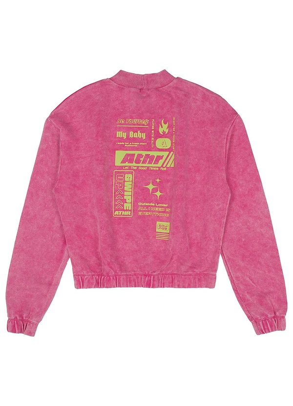 Authoria - Casaco Moletom Pink Marmorizado Rosa 4