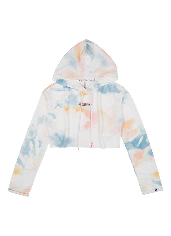 I Am - Casaco Moletom Teen Tie Dye com CapuzBranco 3