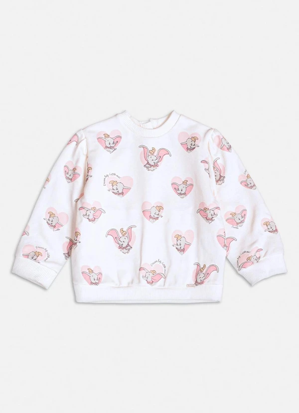 Momi - Casaco Off White do Dumbo de Moletom Branco