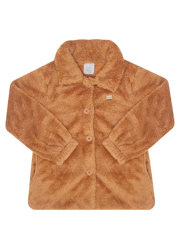 Pulla Bulla - Casaco Pelo e Meia Malha Forro Marrom 3