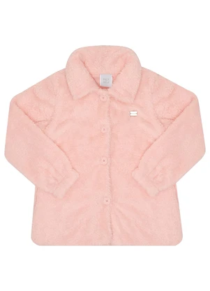 Pulla Bulla - Casaco Pelo e Meia Malha Forro Rosa - PULLA BULLA