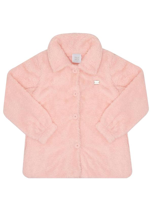 Pulla Bulla - Casaco Pelo e Meia Malha Forro Rosa
