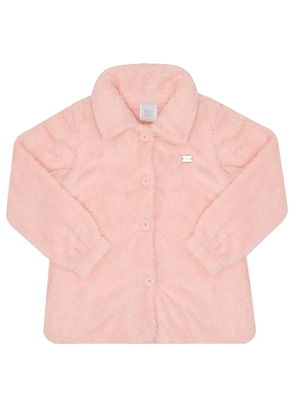 Pulla Bulla - Casaco Pelo e Meia Malha Forro Rosa