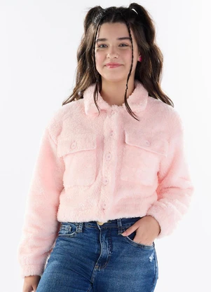 Pulla Bulla - Casaco Pelo Rosa - PULLA BULLA