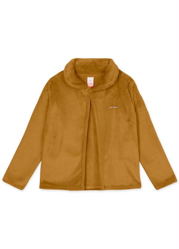 Marisol - Casaco Peluciado Infantil Menina Marrom