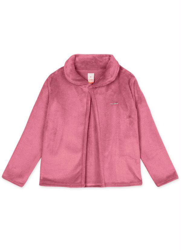Marisol - Casaco Peluciado Infantil Menina Rosa