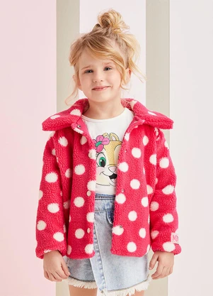 Momi - Casaco Poá Pink Rosa - MOMI