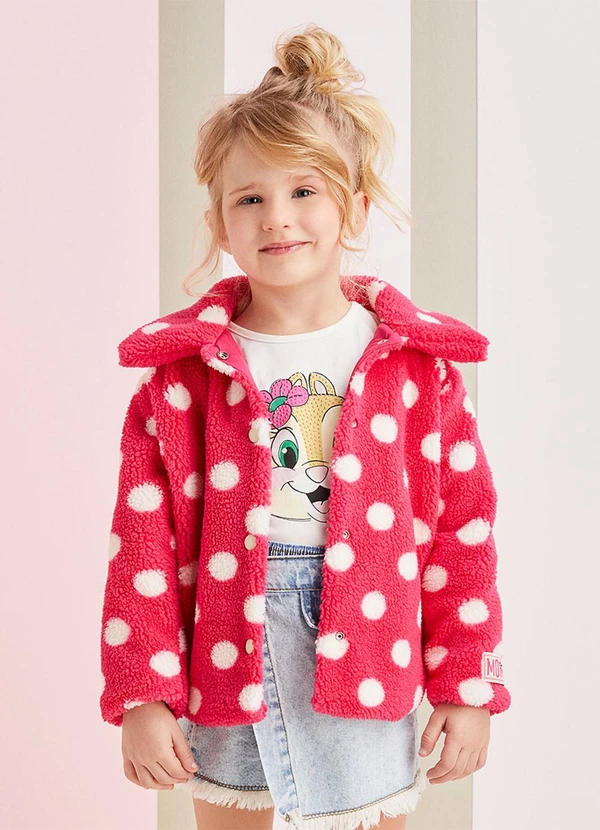 Momi - Casaco Poá Pink Rosa