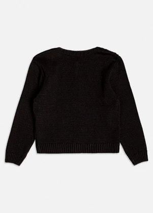 Momi - Casaco Preto de Tricot Trançado Preto - MOMI