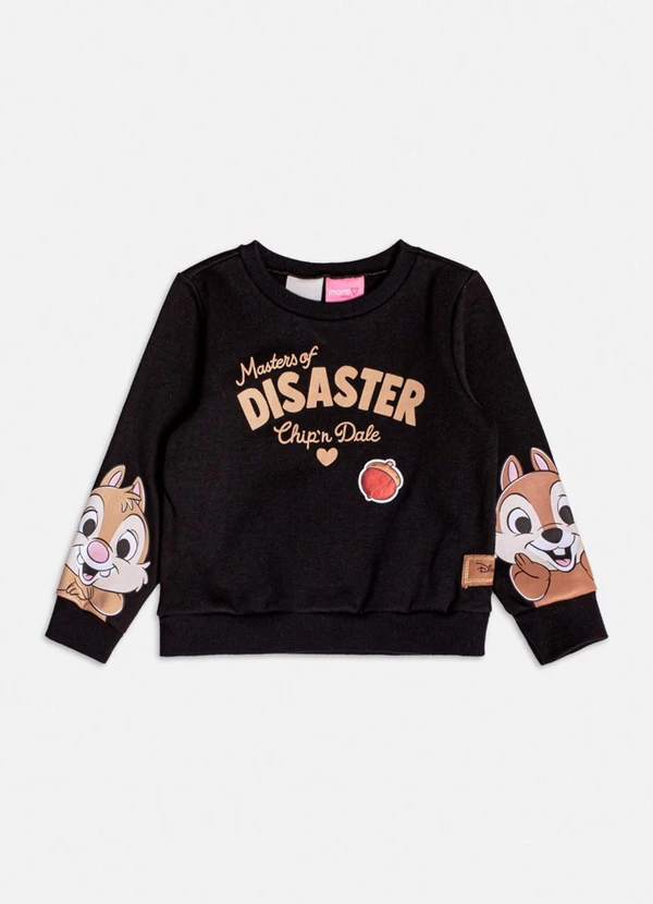 Momi - Casaco Preto do Tico e Teco de Moletom Preto 4