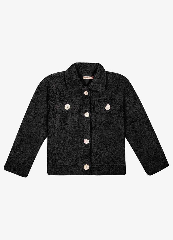 Trick Nick - Casaco Teddy Infantil Feminino Preto