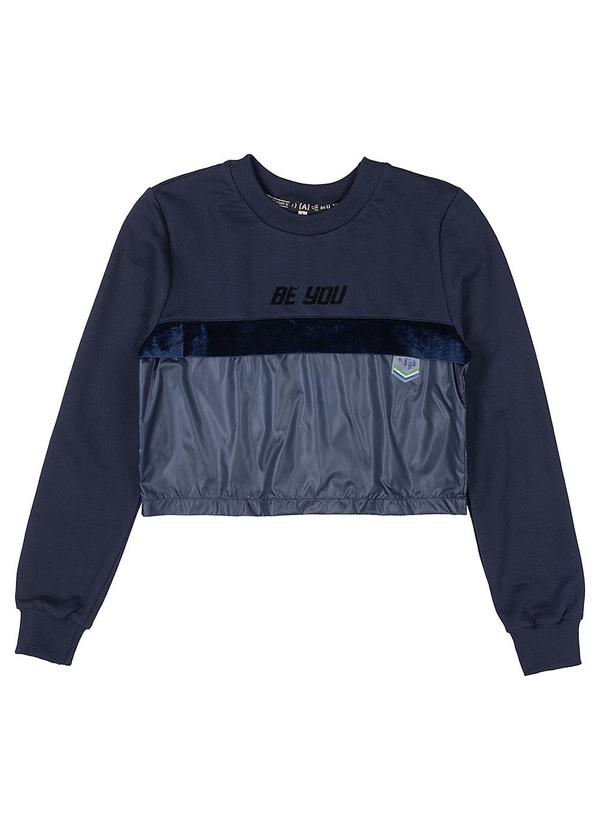 I Am - Casaco Teen de Moletom e Corta Vento Marinho