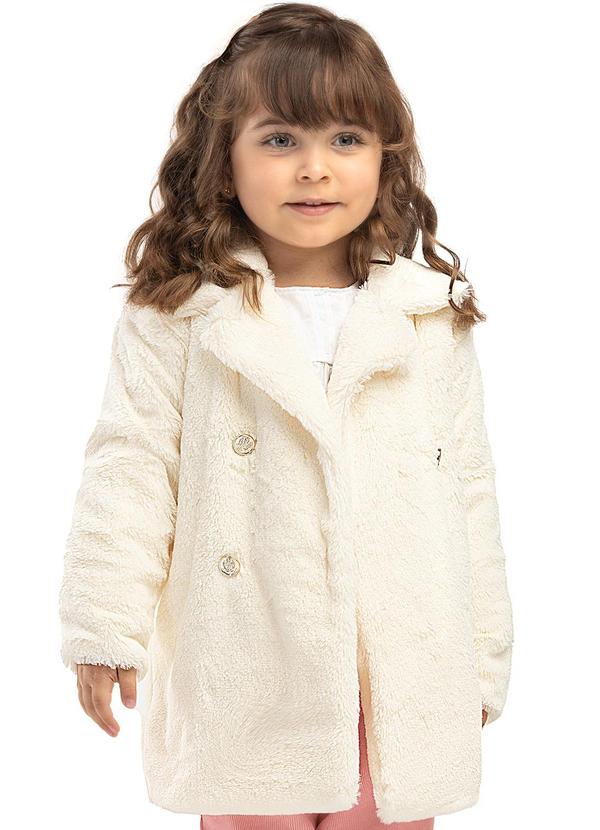 Alekids - Casaco Trend Cout em Pelúcia Bege