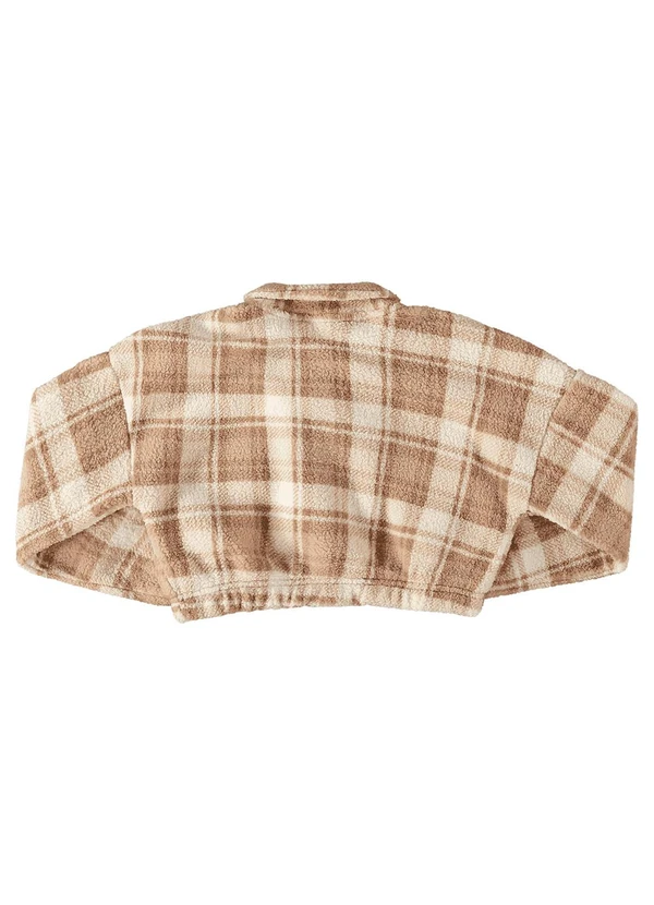 Gloss - Casaco Xadrez em Plush Juvenil Bege 3