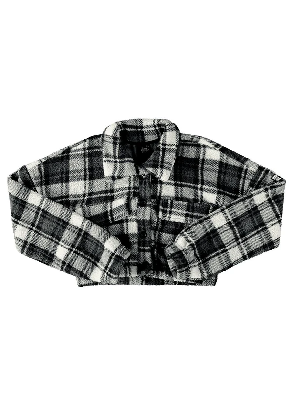 Gloss - Casaco Xadrez em Plush Juvenil Preto 3