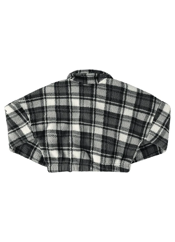 Gloss - Casaco Xadrez em Plush Juvenil Preto 4