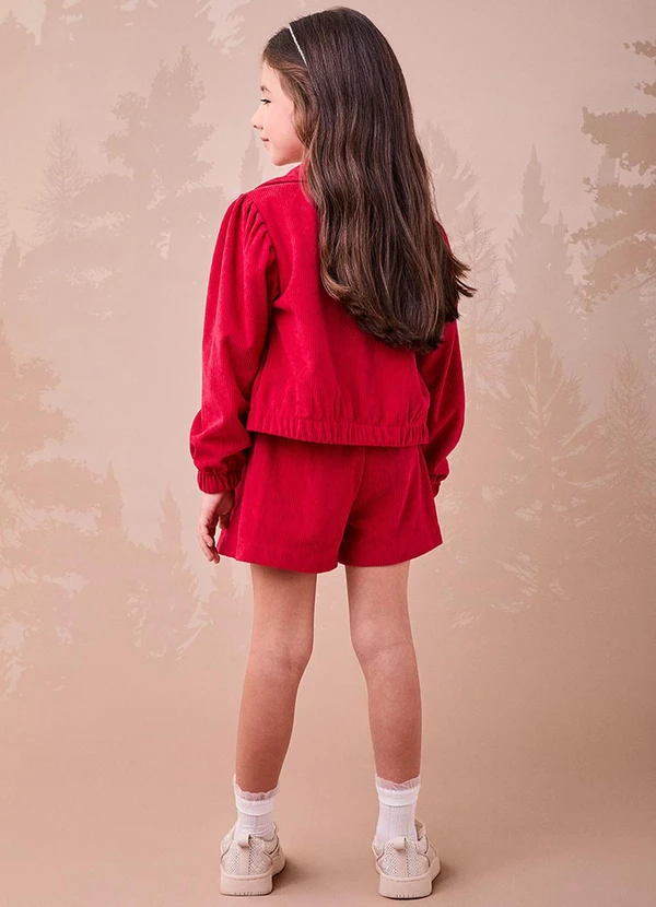 Momi - Jaqueta Bomber de Veludo Cotelê Vermelho 4