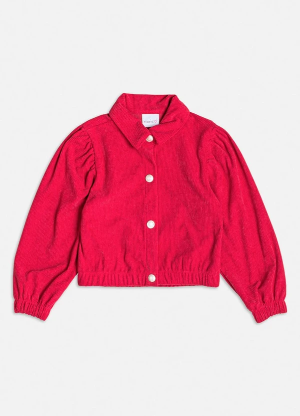 Momi - Jaqueta Bomber de Veludo Cotelê Vermelho 5