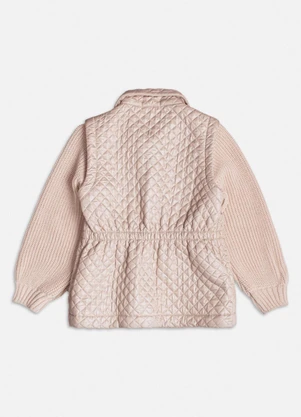 Momi - Jaqueta com Mangas de Tricot Bege - MOMI