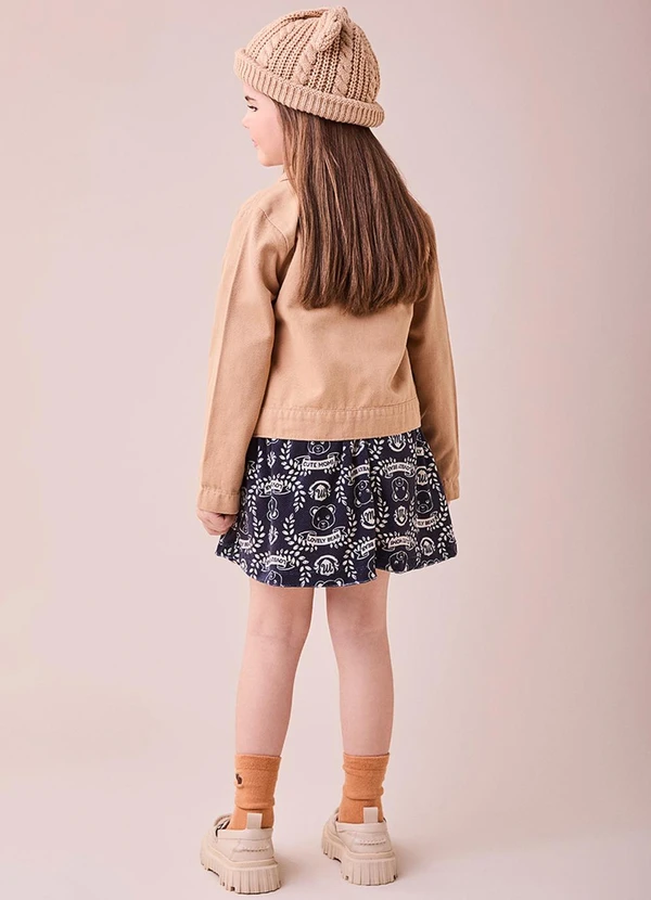 Momi - Jaqueta de Sarja com Lapela Caqui Bege 4