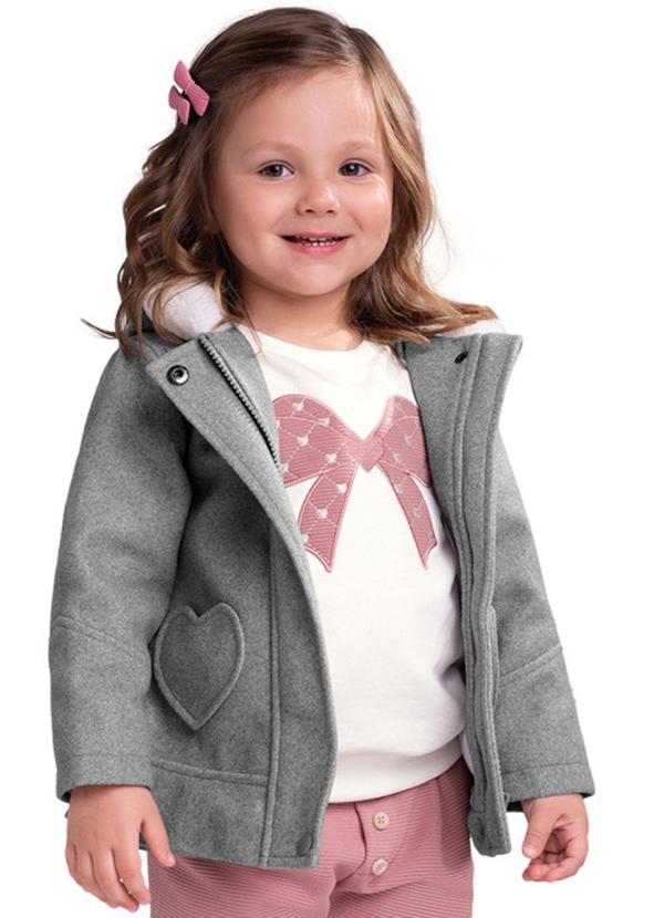 Milon - Jaqueta Infantil Menina Cinza