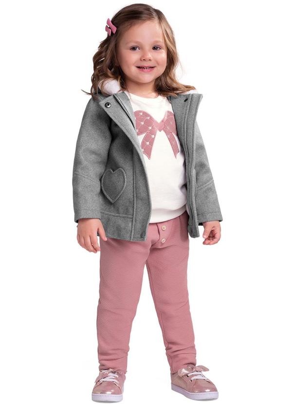 Milon - Jaqueta Infantil Menina Cinza 2