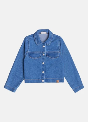 Bimbi - Jaqueta Infantil Menina Jeans com Botões Azul - BIMBI