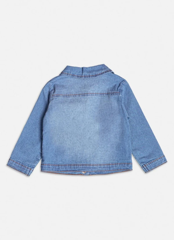 Momi - Jaqueta Jeans com Strass Azul 2