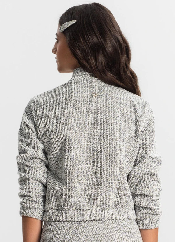 Minty - Jaqueta Juvenil em Tweed Preto 2