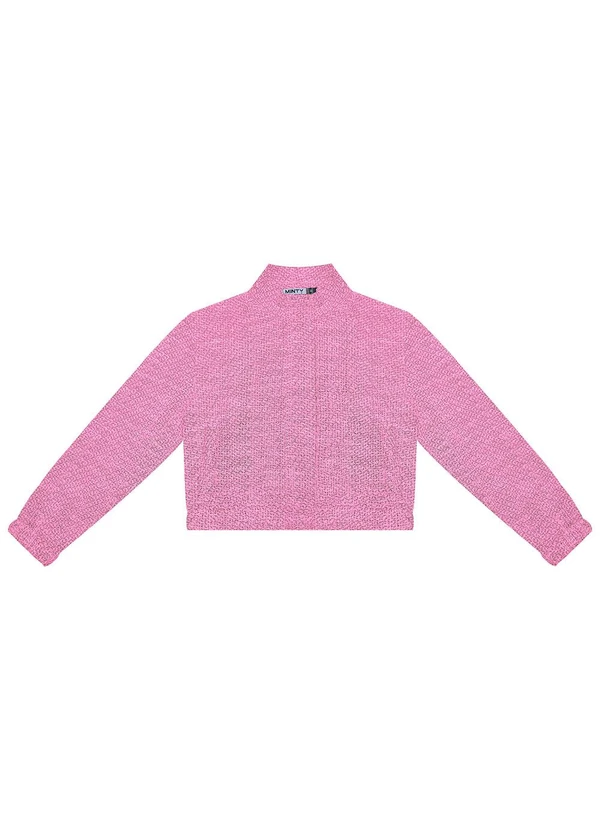 Minty - Jaqueta Juvenil em Tweed Rosa