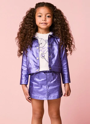 Momi - Jaqueta Menina Bengaline Infantil Metalizada - MOMI