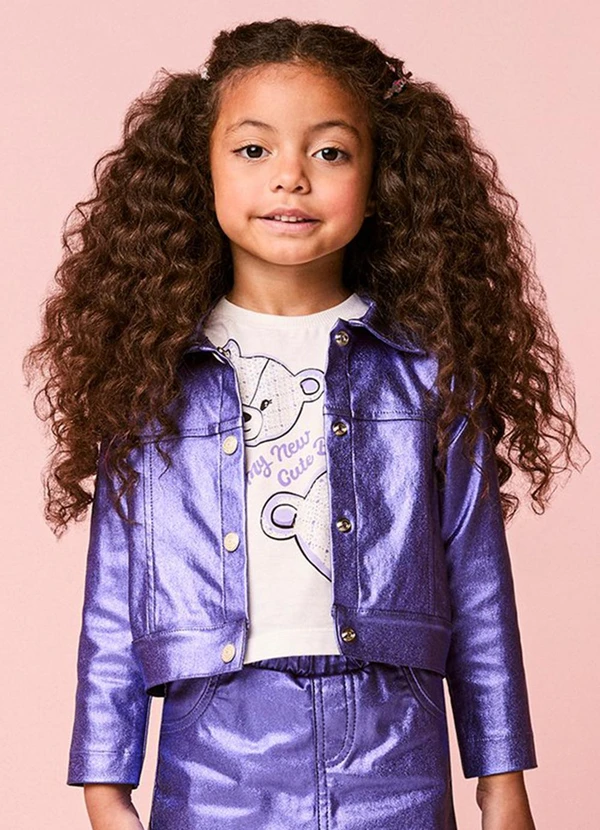 Momi - Jaqueta Menina Bengaline Infantil Metalizada