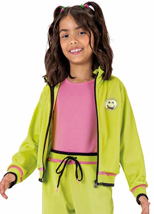 Marisol - Jaqueta Moletom Infantil Verde - MARISOL