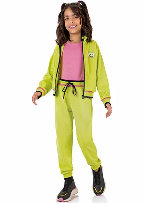Marisol - Jaqueta Moletom Infantil Verde - MARISOL