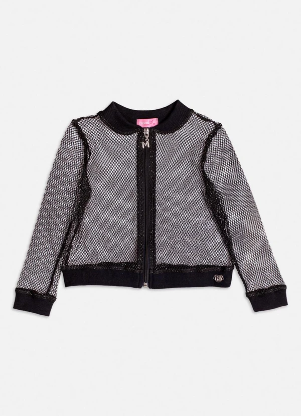 Momi - Jaqueta Preta de Tela Preto