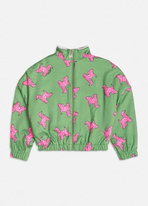 Momi - Jaqueta Verde com Estampa de Dog Verde - MOMI