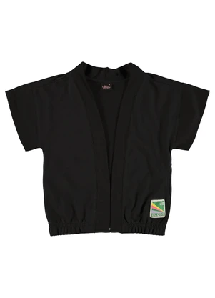 Gloss - Kimono Oversize Juvenil em Moletom Preto - GLOSS