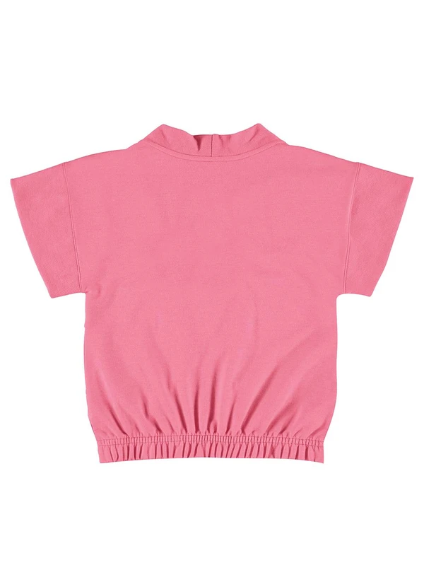 Gloss - Kimono Oversize Juvenil em Moletom Rosa Pink 4