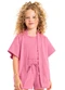 Gloss - Kimono Oversize Juvenil em Moletom Rosa Pink - variação: Rosa Pink