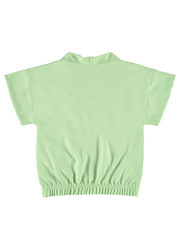 Gloss - Kimono Oversize Juvenil em Moletom Verde 2