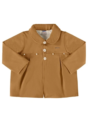 Marlan - Parka Tricot Felpado e Pelo Carneirinho Amarelo - MARLAN